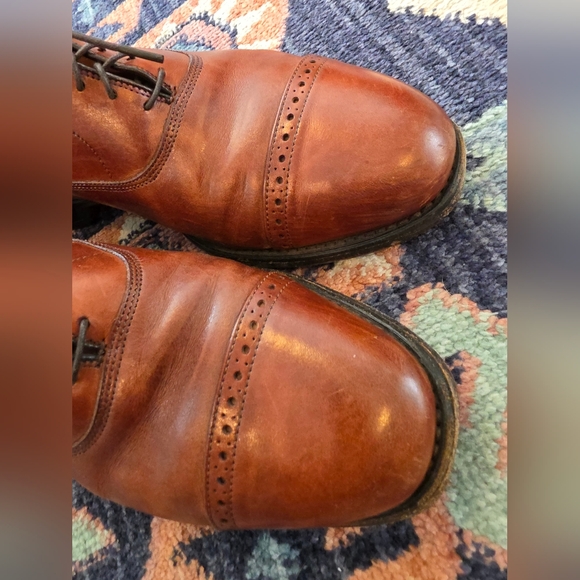Allen Edmonds Men's Size 10D Byron Brown Leather Cap Toe Oxford Dress Shoes - Picture 2 of 9